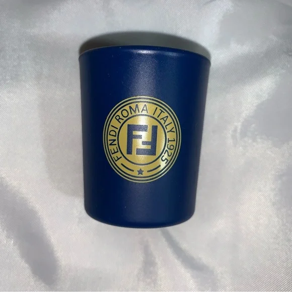 NEW IN BOX set 5 FENDI frosted crystal FF logo VOTIVE CANDLES citronellol scent - Picture 9 of 16